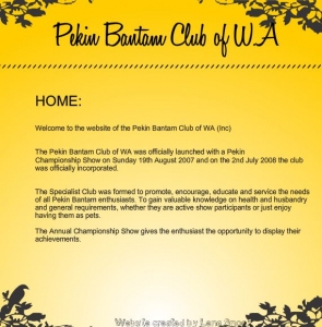 The Pekin Bantam Club of Western Australia